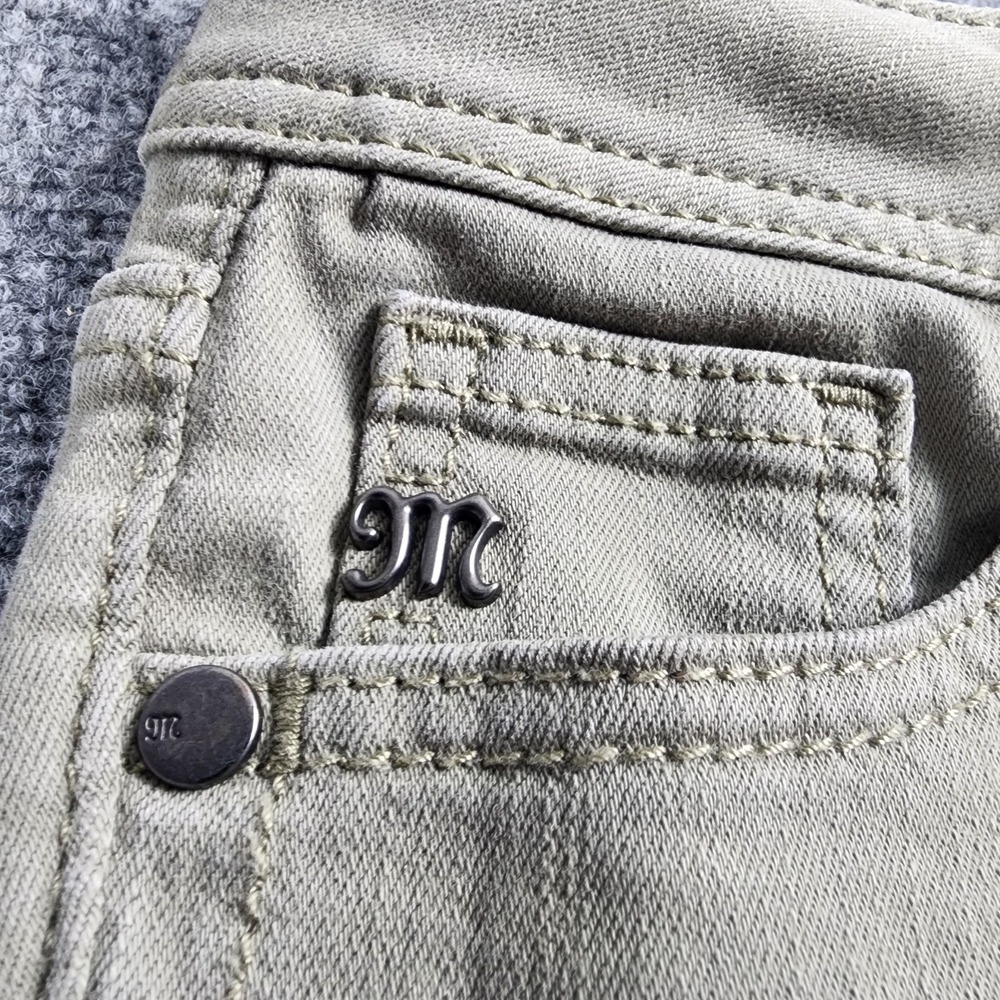 Miss Me Women's 24 Easy Ankle Skinny Jeans Olive Sage Green Military Surplus - Picture 3 of 11